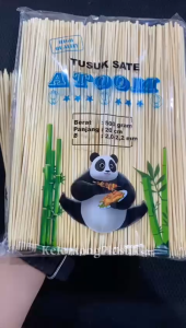 Tusuk Sate Import atoom 20cm 500g Cocok untuk Daging Cilok Bakso Sosis dll