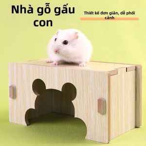 Nhà Gỗ Trang Trí Cho Thú Cưng Nơi Ẩn Náu Của Hamster