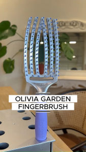 Olivia Garden Finger Brush Curved & Vented Paddle Brush with Ionic Bristles