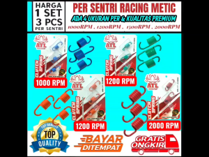 Per Sentri Racing Matic 1000 1200 1500 2000 1 SET ISI 3 PCS / ALL MATIC / PER RPM Peer Pir Kampas Kanvas Ganda Auto Otomatis Kopling Kupling Merah Biru hijau tosca oren Universal semua matic Honda Yamaha Suzuki-beat-beats treet-vario-mio