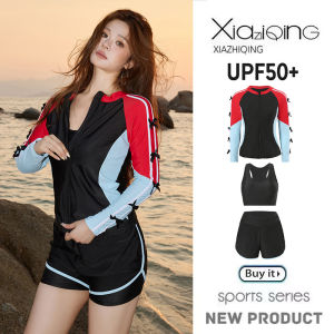 XIAZHIQING | Long Sleeve Sun Protection Large Size Surf Diving Suit Womens Swimwear