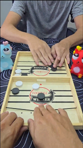 OSSDE Hockey Board Game Sling Board Game Interactive 2-in-1 Puck Board Games Table Games