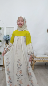 HBK Baju Gamis Anak Perempuan Model Dania Bahan Baby Doll Ceruty  Set Kerudung -COD / Baju Muslim Anak Perempuan Dania umur 3 - 16 Tahun