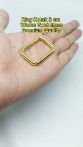 Ring Kotak Tas Lebar Lubang 3 cm Warna Gold Emas Kualitas Premium Harga Per 2 Biji