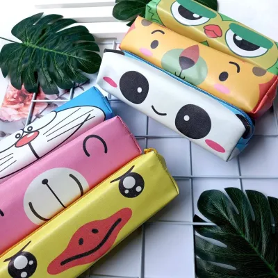 (isi 3 pcs) TEMPAT PENSIL LONTONG KARAKTER LUCU / TEPAK PENSIL LONTONG UNIK LUCU