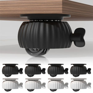 4ชิ้นรถเข็นแบบเงียบมีกาวในตัวล้ออเนกประสงค์360 ° เฟอร์นิเจอร์ล้อเลื่อนลูกสำหรับงานหนัก