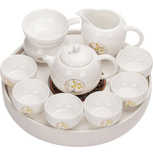 XIANGYE | Round Ceramic Tea Tray Set