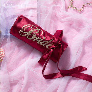 2025 New Wedding Morning Robe Womens Silk Long Pajamas Sleepwear Nightgown Bride Maidsmaid Gift One-Piece Ultra-Thin Home Clothes