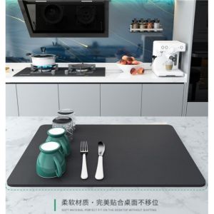 Dish Drying Mat Soft Diatomite Mat Kitchen Top Water Absorbent Mat 40*50CM