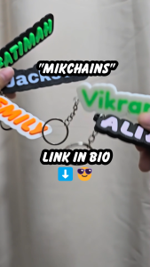 Custom Name Keychain Personalised Bag Tag Gift Customised Nameplate Mikchains