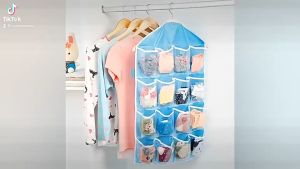 16 Grid Hanging Organiser Bra Underwear Storage Bag
