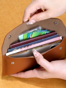 Long Wallet 2025 Year Men Women Style Document Driving License Storage Bag Large Capacity Coin Purse Simple Design Leather Wallet