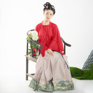 ฤดูร้อน บาง Qiao สีชมพู ชุดฮั่นฝู เสื้อท่อนบน Original ดีไซน์ Square ปกเสื้อ แขนกุด เสื้อแจ็คเก็ต หลวม พอดีสบาย ระบายอากาศได้ดี เสื้อผ้าจีนแบบดั้งเดิม