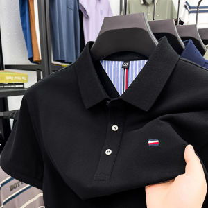 Mens Polo Shirt Short Sleeve Cotton Casual Business High-End Fashion Urban Style Top Quality Mid-Young Adults Summer Wear