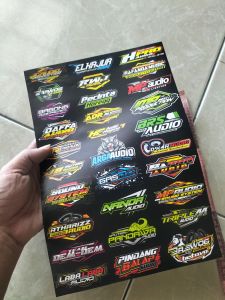 Stiker soundsystem | logo soundsystem | stiker anti air | stiker tidak anti air