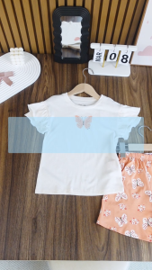 [Bộ BG thun cộc tay 06 311] Bộ bé gái Bigfox Miss Meow size đại áo thun cộc tay quần short cotton mặc nhà mùa hè 3-11 tuổi 35kg