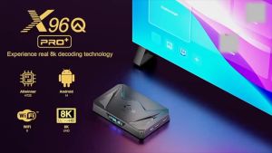 STB Android 14 Smart TV Box Android X96Q PRO MAX+ Voice Remote Ram 4GB Rom 64GB 4/64 8K Allwinner H728 Octa Core Wifi 6 Bluetooth Unlock Full Channel TV Iflix Tanpa Bayar Bulanan GRATIS