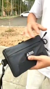 Juvo KANEEN - Clutch Bag Pria Wanita Multifungsi Bahan Nilon Waterproof Hitam