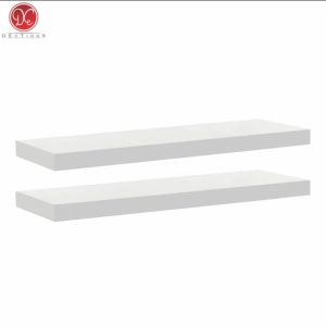 DEcTionS Rak Ambalan Tempel Dinding Minimalis 60x20cm Set 2 Buah - Dekorasi Estetik Rumah, Desain Interior Ruangan