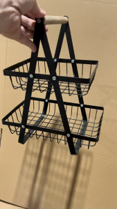 【✅SG stock】2/3 Tier onion storage rack Fruit Basket Vegetable Storage Kitchen Rack Home Organizer Storage Rack/Detachable Portable