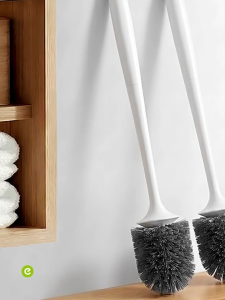 Chổi cọ toilet ECOCO đầu tròn lông cứng kháng khuẩn thế hệ mới Cọ bồn cầu siêu sạch cao cấp E26071