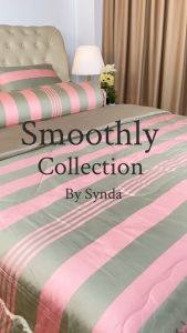 Synda ปลอกหมอน SMOOTHLY GREEN / PINK ทอ 500 เส้นด้าย ผ้า Cotton Satin รุ่น 1ชิ้น ต่อ