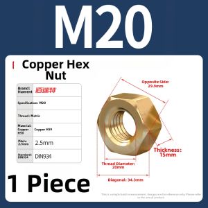 BAIRUITE | Full Copper Hexagonal Nuts Set