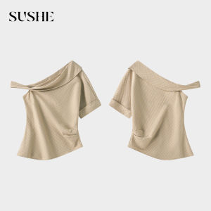 SUSHE | Deconstruction Asymmetric High-Count Cotton Gingham Top