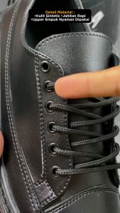 Sepatu Pantofel Pria Kulit & Sepatu Kerja Full Hitam Docmart