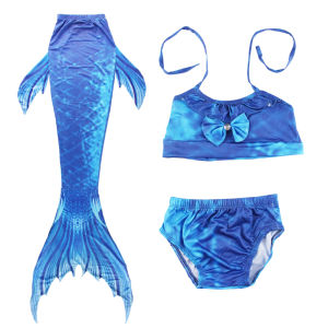 Children Mermaid Cosplay Swimsuit Girls Beach Pool Party Costume Swimming Bathing Suit Mono Fins Artistic Photo