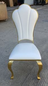 DT16-19 เก้าอี้ที่พิงทรงสูงสีขาว เบาะหนัง(กดสั่งออเดอร์ละ1ตัว)