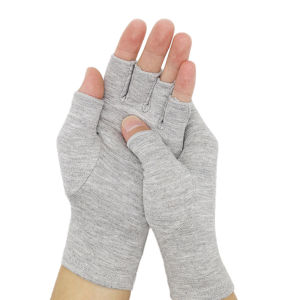 1Pair Premium Bamboo Gloves Compres Bamboo Arthritis GlovesCompres Gloves for Women MenFingerless Design Breathable Fabric