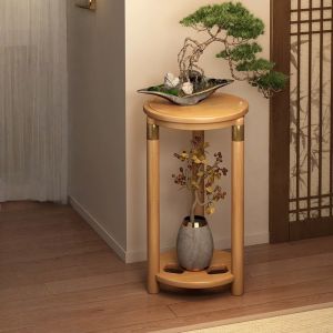 MINGZHIYIFAN | Chinese Solid Wood Floor Standing Flower Rack