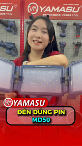 Đèn Tích Điện Đa Năng Cắm Trại Dã Ngoại Làm Việc Công Trình Xài Pin Góc Rộng YAMASU YMS MD50 Siêu Sáng