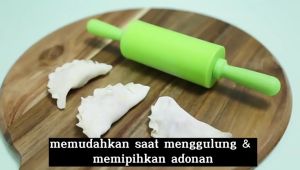 Aksesoris Baking Serbaguna: Rolling Pin Silikon Anti Lengket & Penggiling Pizza Dough