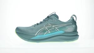 ASICS Men GEL-KAYANO 33 Running Shoes in Foggy Teal/Illuminate Yellow