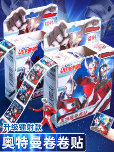 Waterproof Laser Cutouts Spiderman Cero Guka Kindergarten Boys Decorative 3D Sticker Roll Tape Children Reward Cartoon Baby