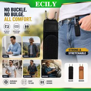 Ecily 4 cái móc thắt lưng không khóa có thể điều chỉnh móc Thắt lưng co giãn vô hình móc kim loại thắt lưng Jean không khóa cho nam nữ thường ngày cho nam nữ mặc hàng ngày du lịch ngoài trời