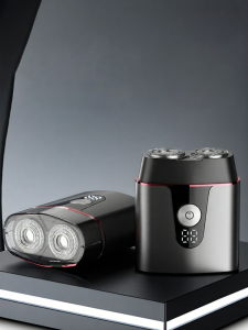 เครื่องโกนไฟฟ้าแบบไร้สาย สำหรับผู้ชาย ไร้รอยสกปรก ขนาดพกพา 1307T ด้ามจับแบบหุ้มโลหะผสม ดูดซับแม่เหล็ก จอแสดงผล LED