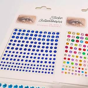 1 piece/diamond sticker (3/4/5/6mm) is a self-adhesive rhinestone mobile phone decoration sticker used for the face body and