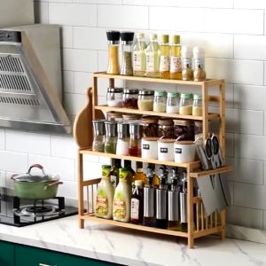 LACC Desktop organizer 4/5Tier Spice Rack Condiment Seasoning Storage Organizer For Kitchen Multi-furniture Storage Rack