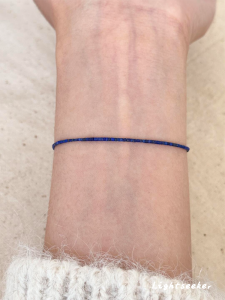 Natural Lapis Lazuli Bracelet Extra Fine Klein Blue Vintage Simple High-End White Bead Hand Jewelry Icec Brand Fashionable Accessory