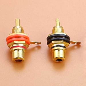 2/4pcs RCA Jack Female Socket Connector Solderable Panel Mount Plug For DIY Wire AV Audio Amplifier Terminal Adapter Couple