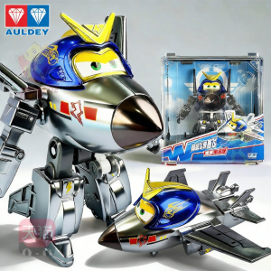 AULDEY | Silver Shark Cool Flying Transformable Robot Toy