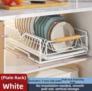 JUMEISHI | Dish Storage Rack Drawer Organizer
