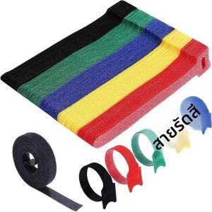 สายรัดเคเบิลแบบตีนตุ๊กแก 50 ชิ้น ใช้ซ้ำได้ สายรัดอเนกประสงค์สำหรับจัดระเบียบสายไฟ คอมพิวเตอร์/ทีวี/อุปกรณ์อิเล็กทรอนิกส์