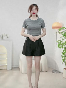 Áo Thun Nữ Tay Ngắn Cổ Tròn Dài Vừa Phải Mùa Hè 2025 Áo Thun Nữ Cổ Tròn Tay Ngắn Dài Vừa Phải Thường Ngày Bằng Vải Khác