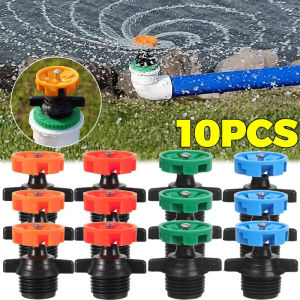 10Pcs Automatic Rotation Nozzle Watering Irrigation Rotating Nozzle 360° Watering Nozzle for Garden Lawn Flower Vegetable Irrigation