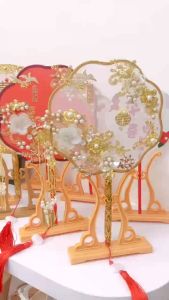 QUẠT CẦM TAY CÔ DÂU QUẠT HỶ QUẠT CỔ TRANG CHỤP HÌNH CÔ DÂU