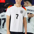 2024 European Cup German Team Uniform Harvard Cross Football Clothes Quick-Drying T-shirt T-shirt Men and Women Half Sleeve. 
